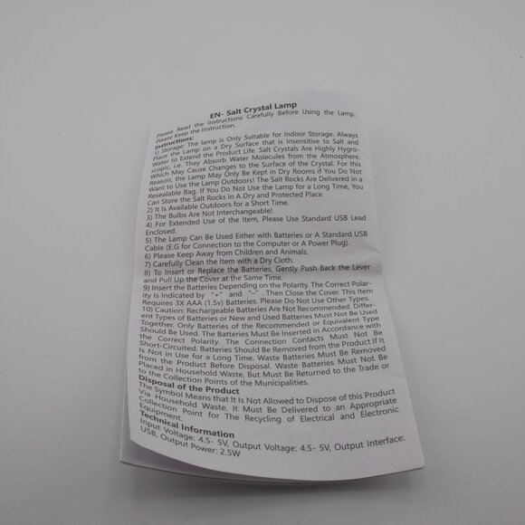 Himalayan Salt Crystal Lamp With Black Metal Holder - Picture 4 of 6